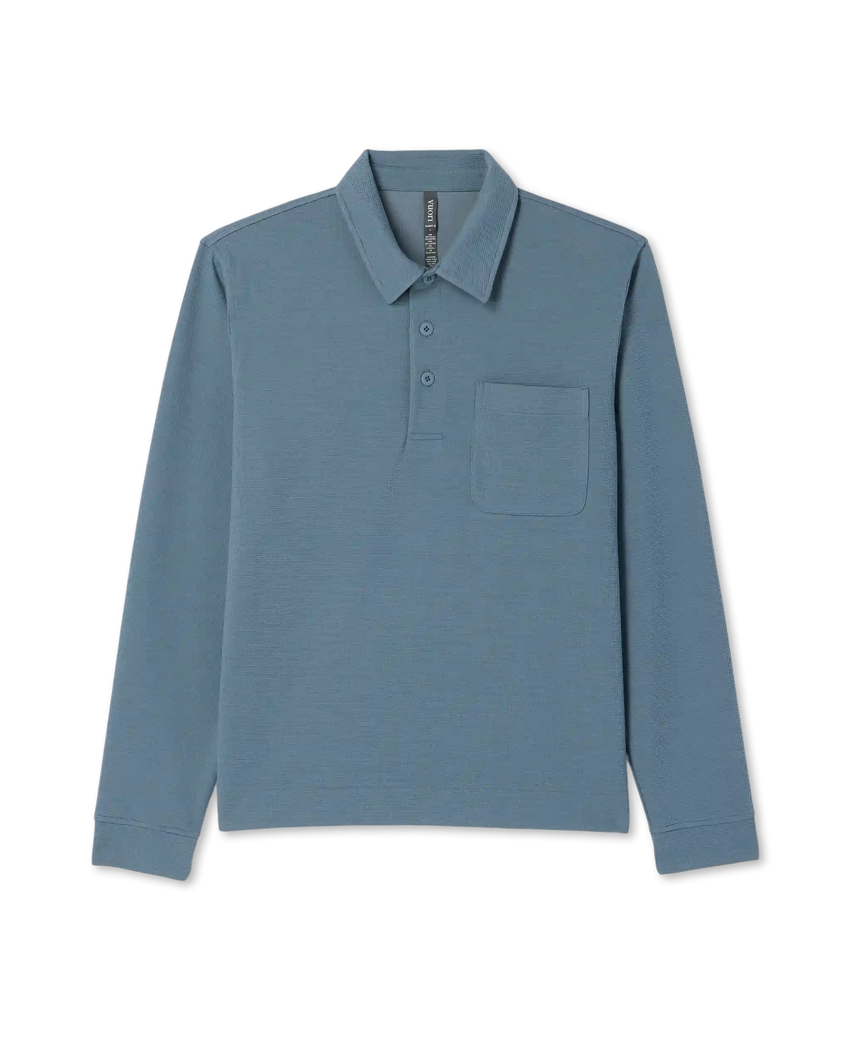 Long Sleeve Waffle Polo