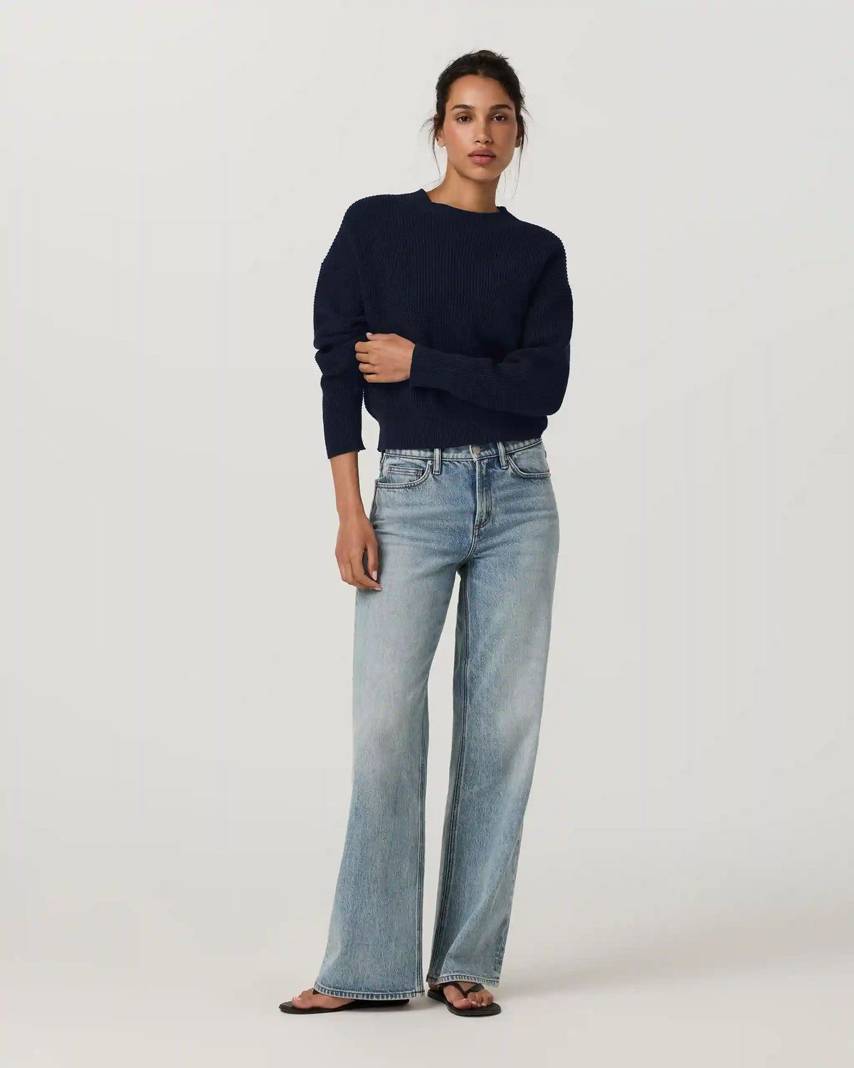 Cotton Waffle Sweater