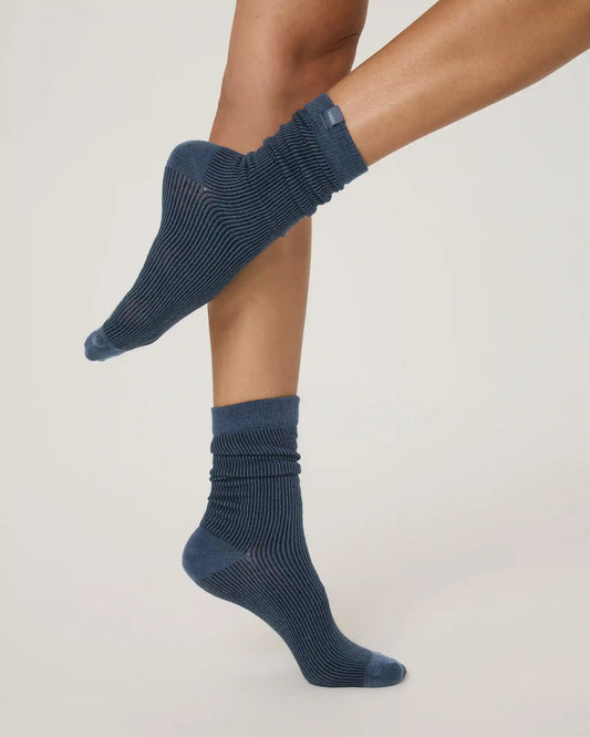 Micro Stripe Crew Sock