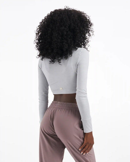 Long-Sleeve Lux Crop Tee