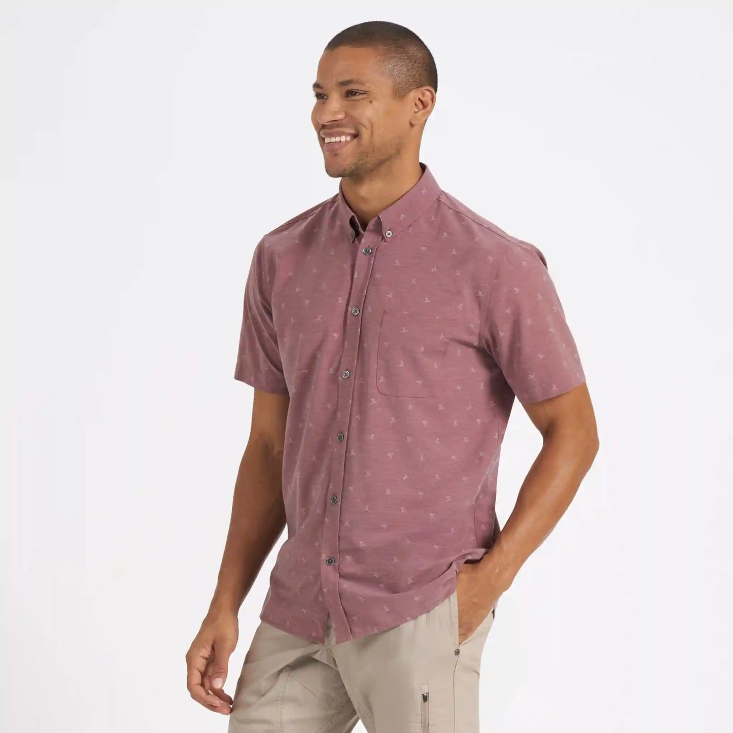 Short-Sleeve Bridge Button Down