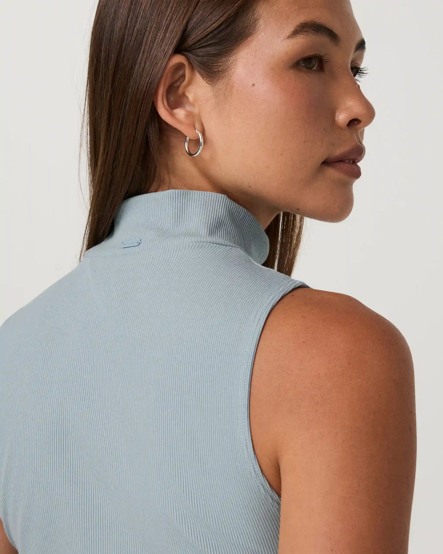 Cottony Rib Mock Neck Tank