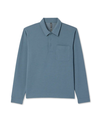 Long Sleeve Waffle Polo