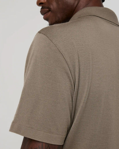 Short Sleeve Merino Wool Sweater Polo