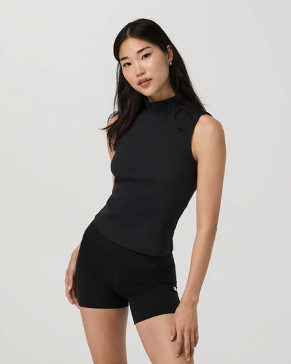Cottony Rib Mock Neck Tank