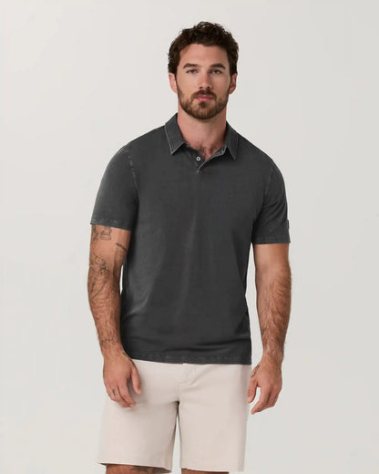 Short Sleeve Feather Polo