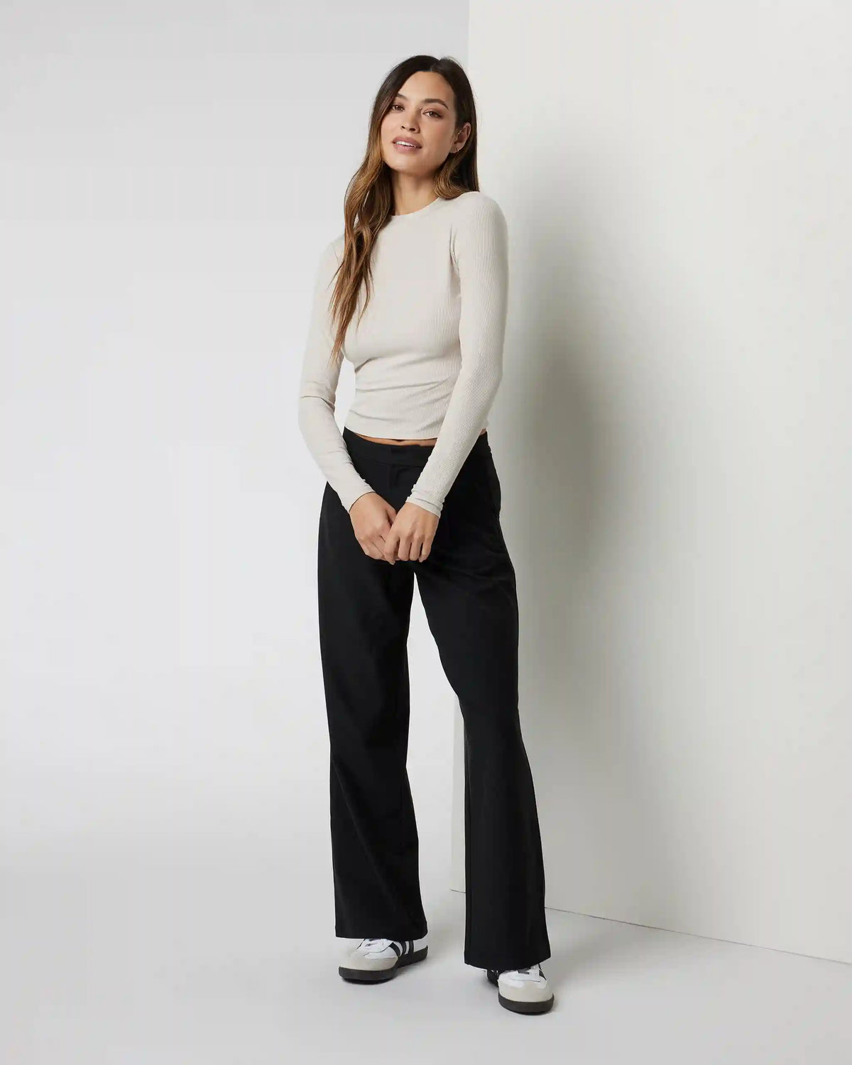 Long Sleeve Cove Mock Neck Top
