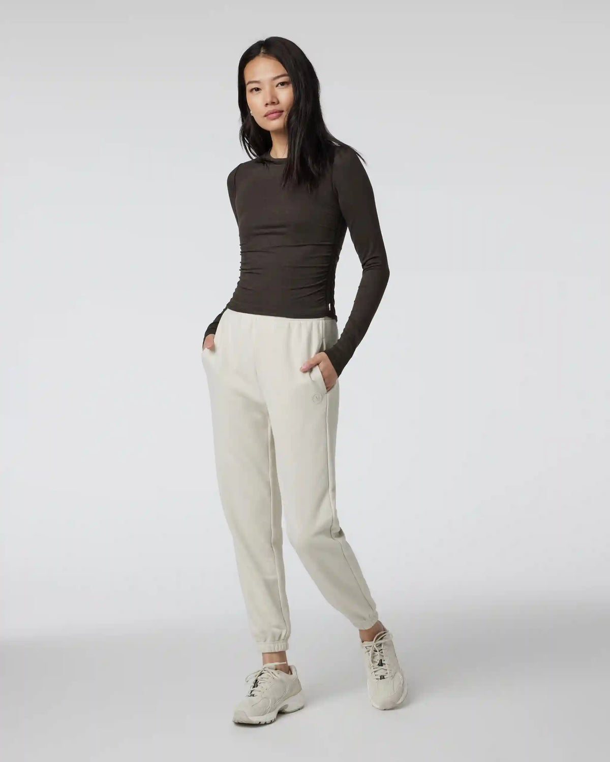 Long Sleeve Halo Ruched Tee
