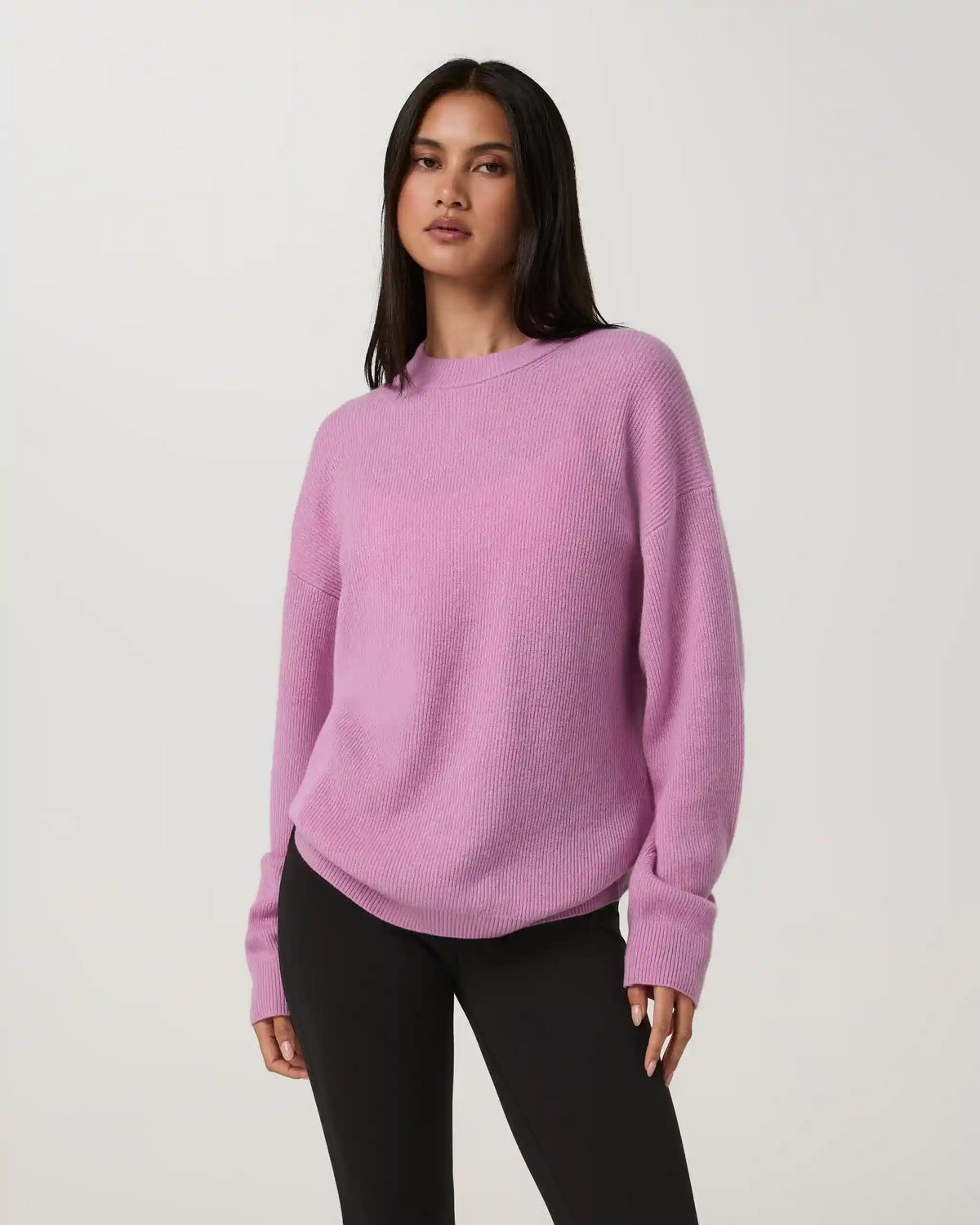 Émilie Cashmere Oversized Rib Crew