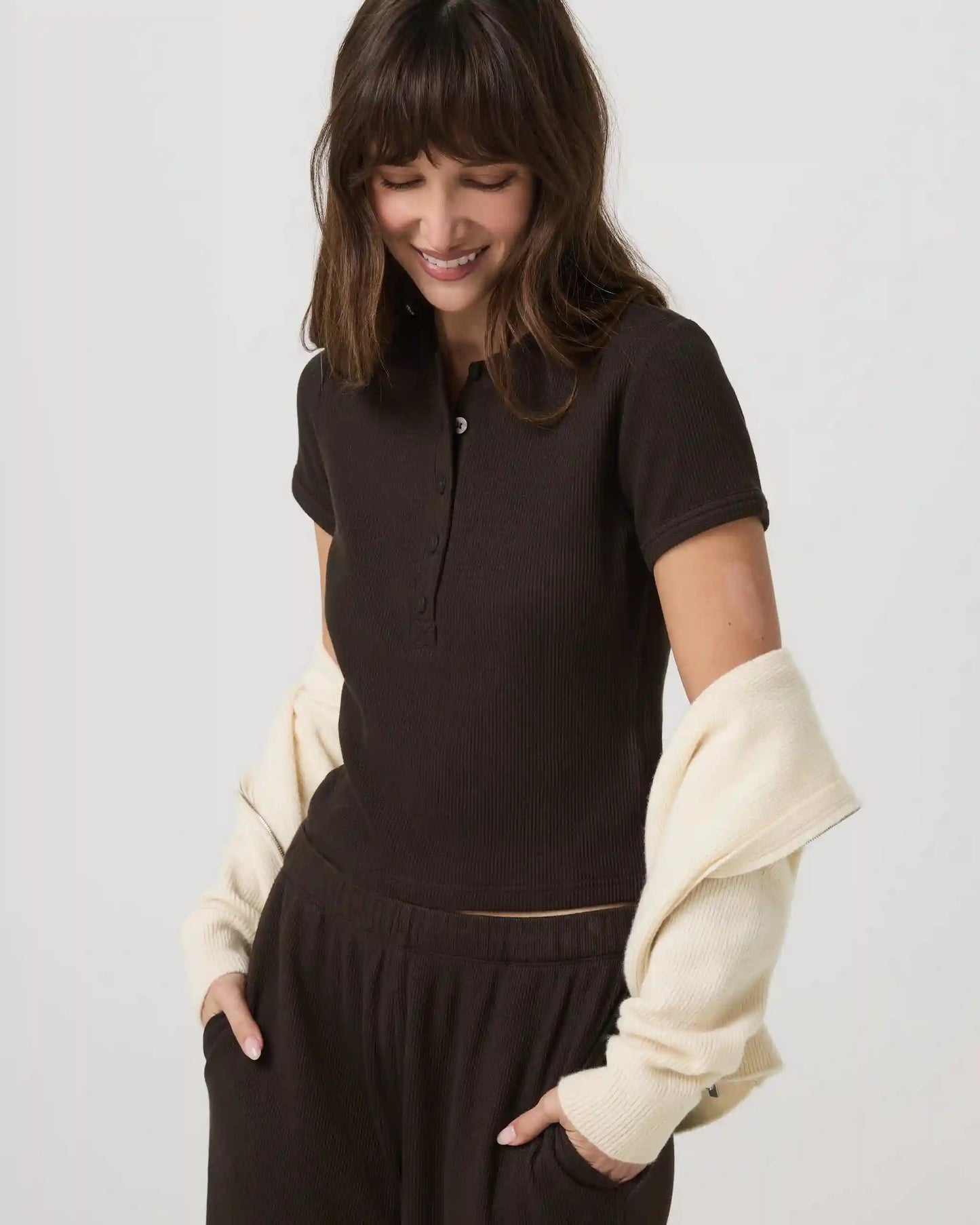 Short Sleeve Waffle Baby Tee