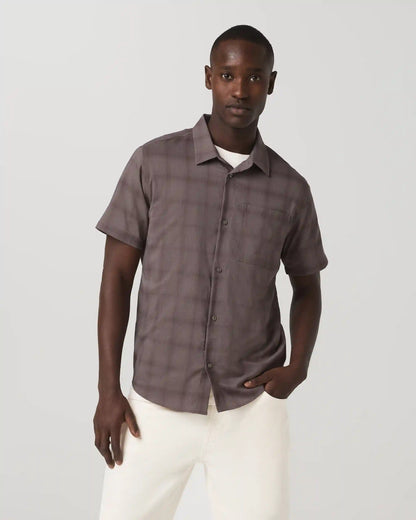Short Sleeve Plaid Button Down Shirt