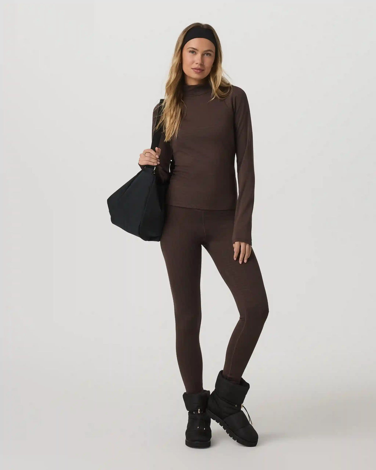 Long Sleeve Chilled Out Houndstooth Mock
