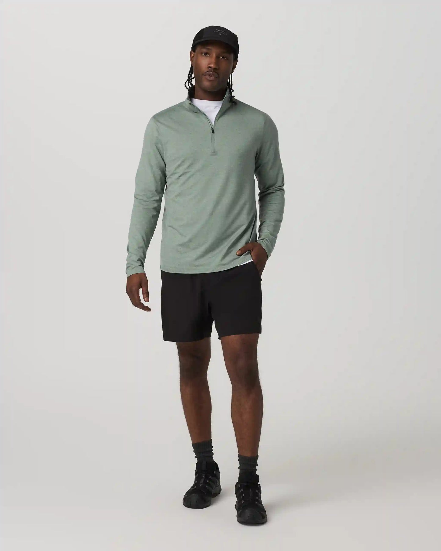 Ponto Half Zip Mock Neck