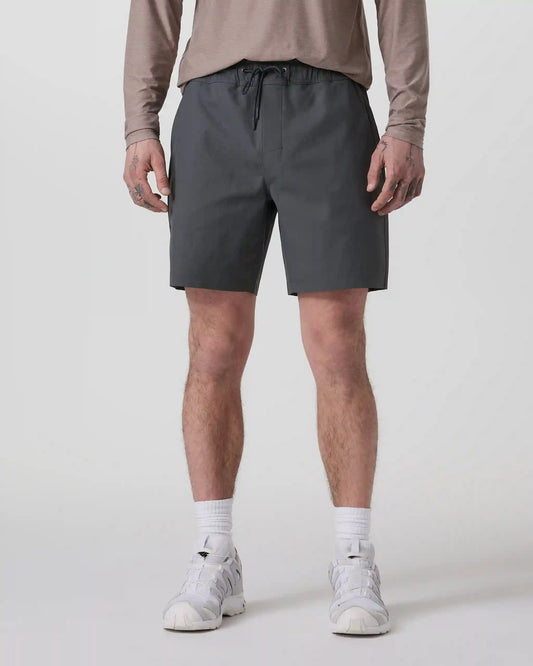 Cascade Crinkle Elastic Waist Short 8"