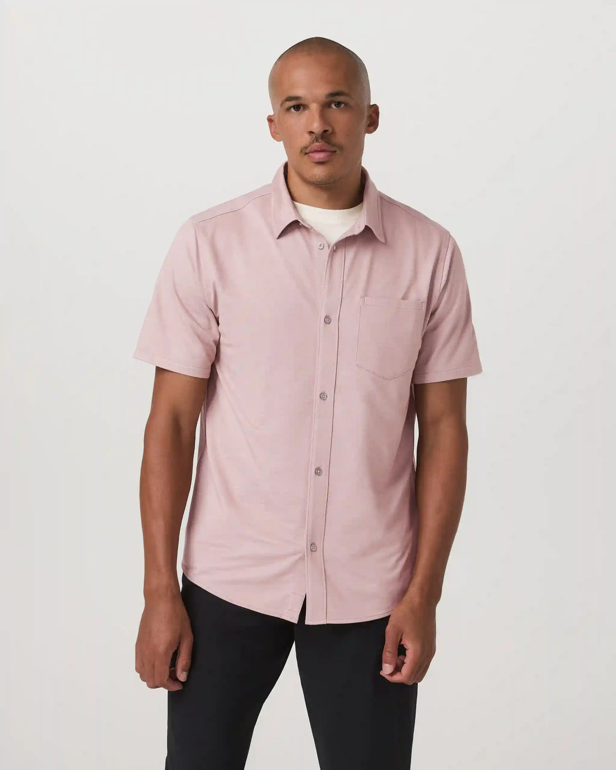 Short Sleeve Knit Oxford Button Down - Classic Fit