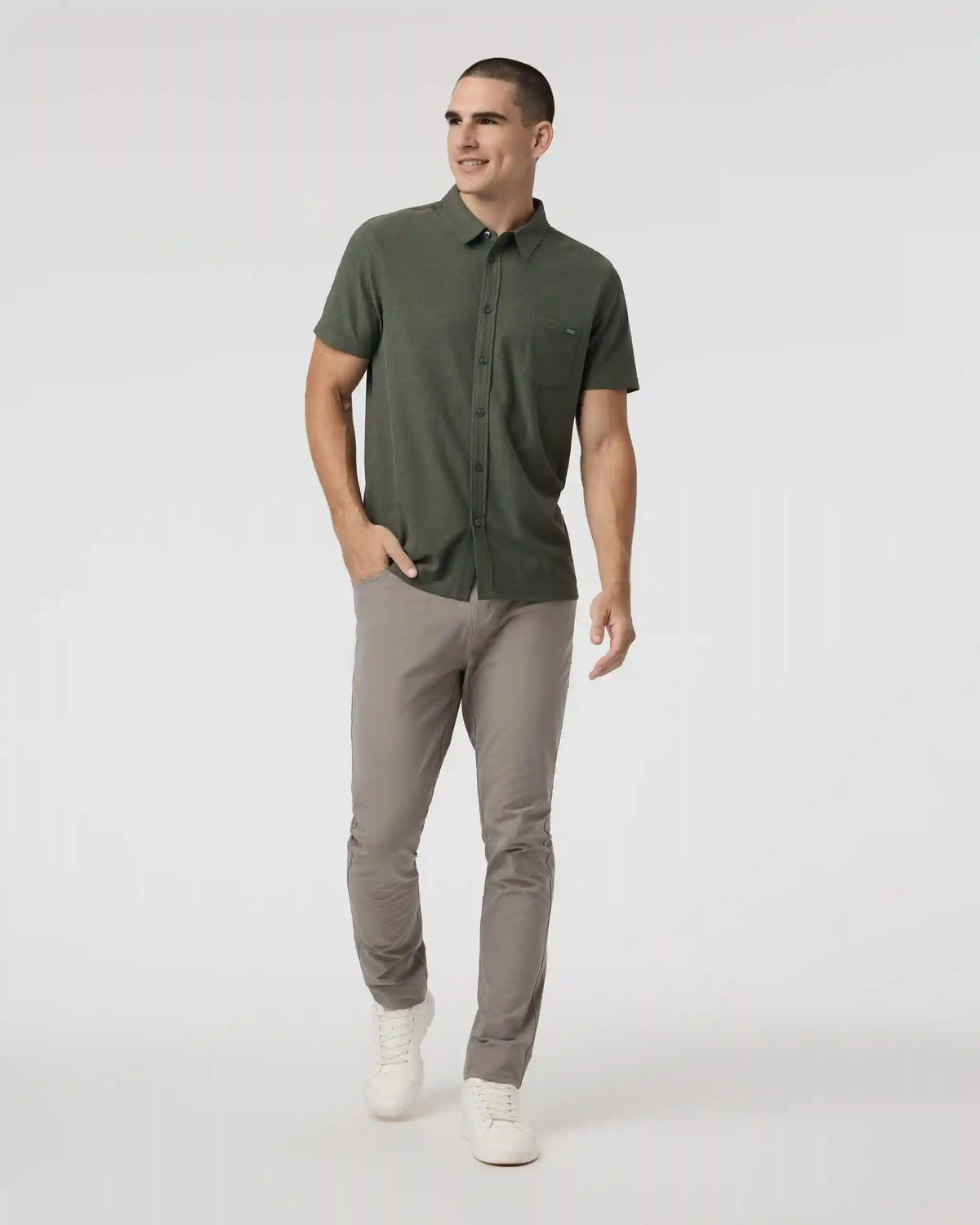 Short Sleeve Ace Button Down
