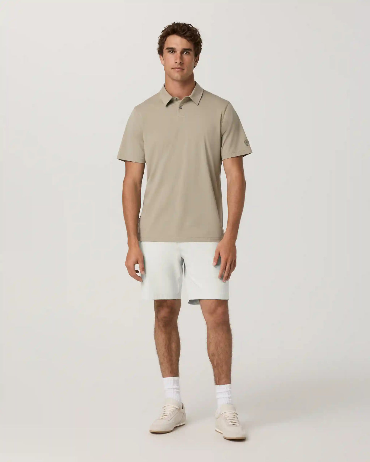 Short Sleeve Feather Polo