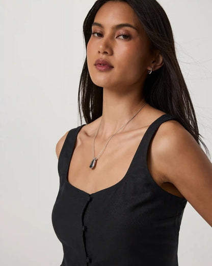 Trestles Twill Button Front Top