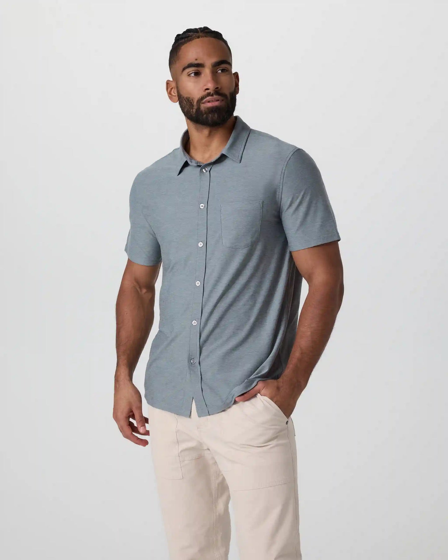 Short Sleeve Strato Button Down