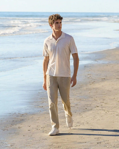 Short Sleeve Merino Wool Sweater Polo