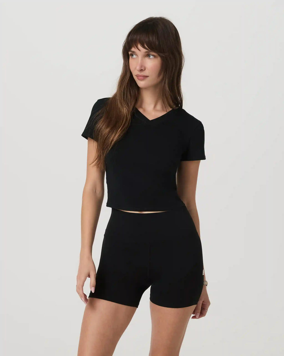 Short Sleeve Tuvalu Double V Neck