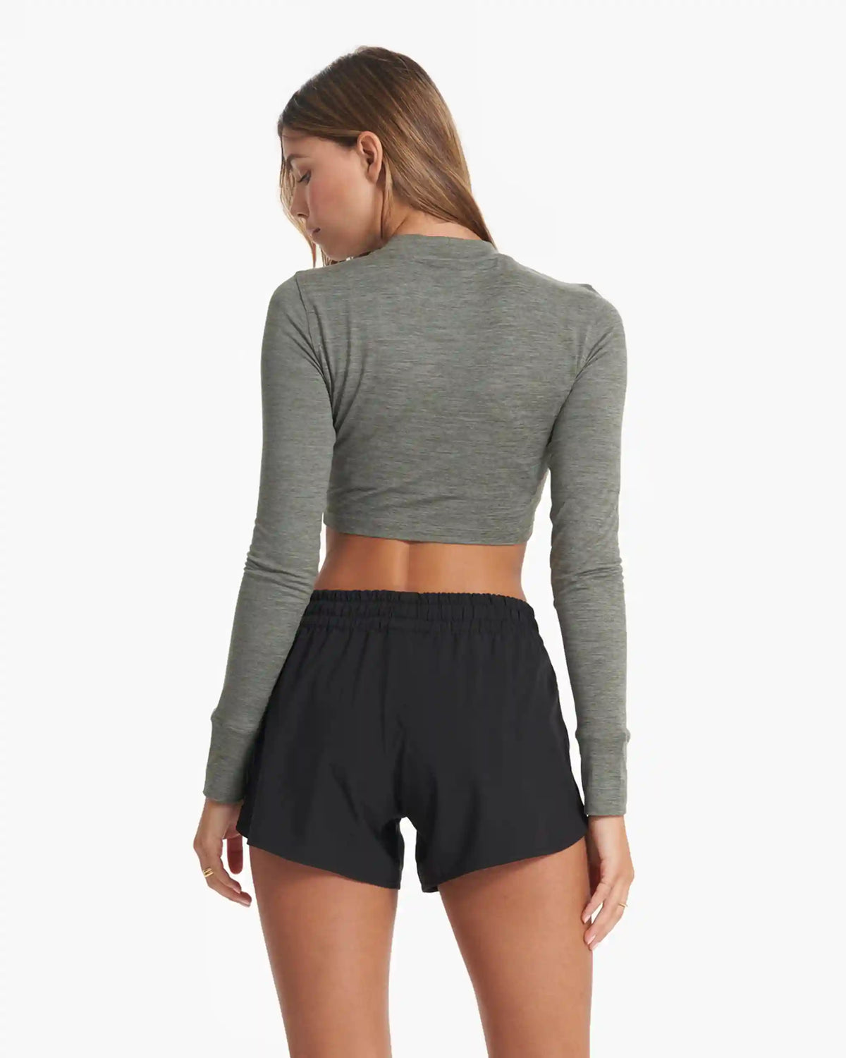 Long-Sleeve Lux Crop Tee