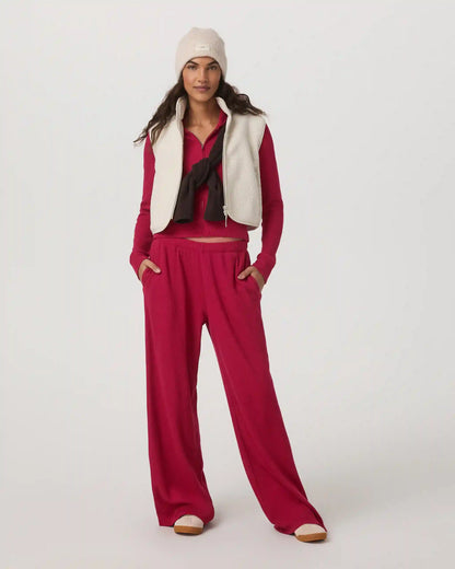 Waffle Wideleg Pant