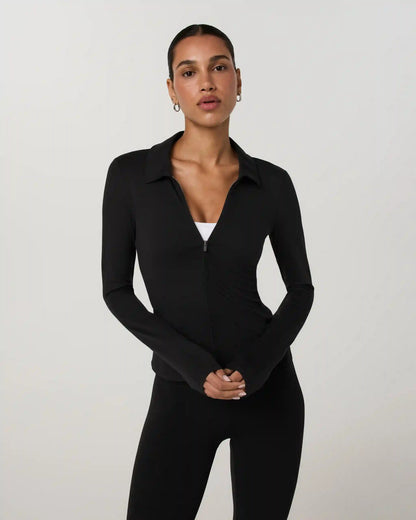 Long Sleeve Halo Double Zip Top