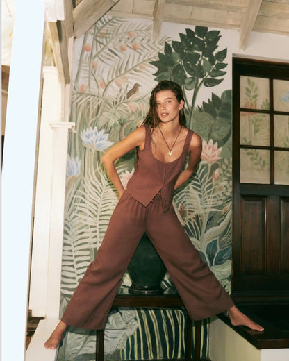 Trestles Twill Crop Wideleg Pant