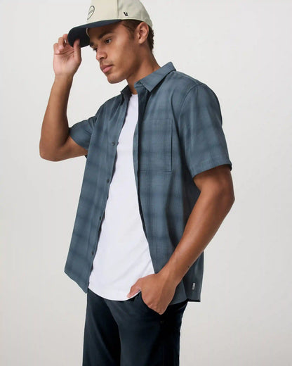 Short Sleeve Plaid Button Down Shirt