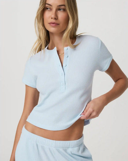 Short Sleeve Waffle Baby Tee