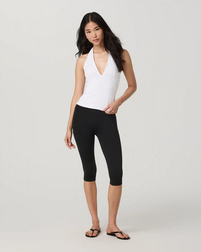Everyday Cotton Stretch Plunge Halter