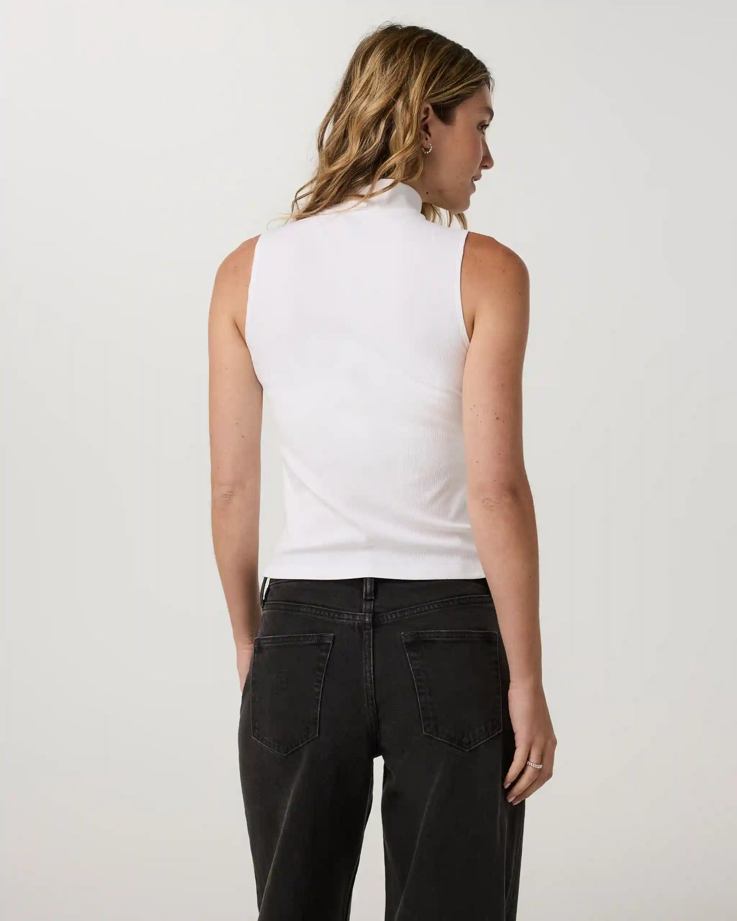Cottony Rib Mock Neck Tank
