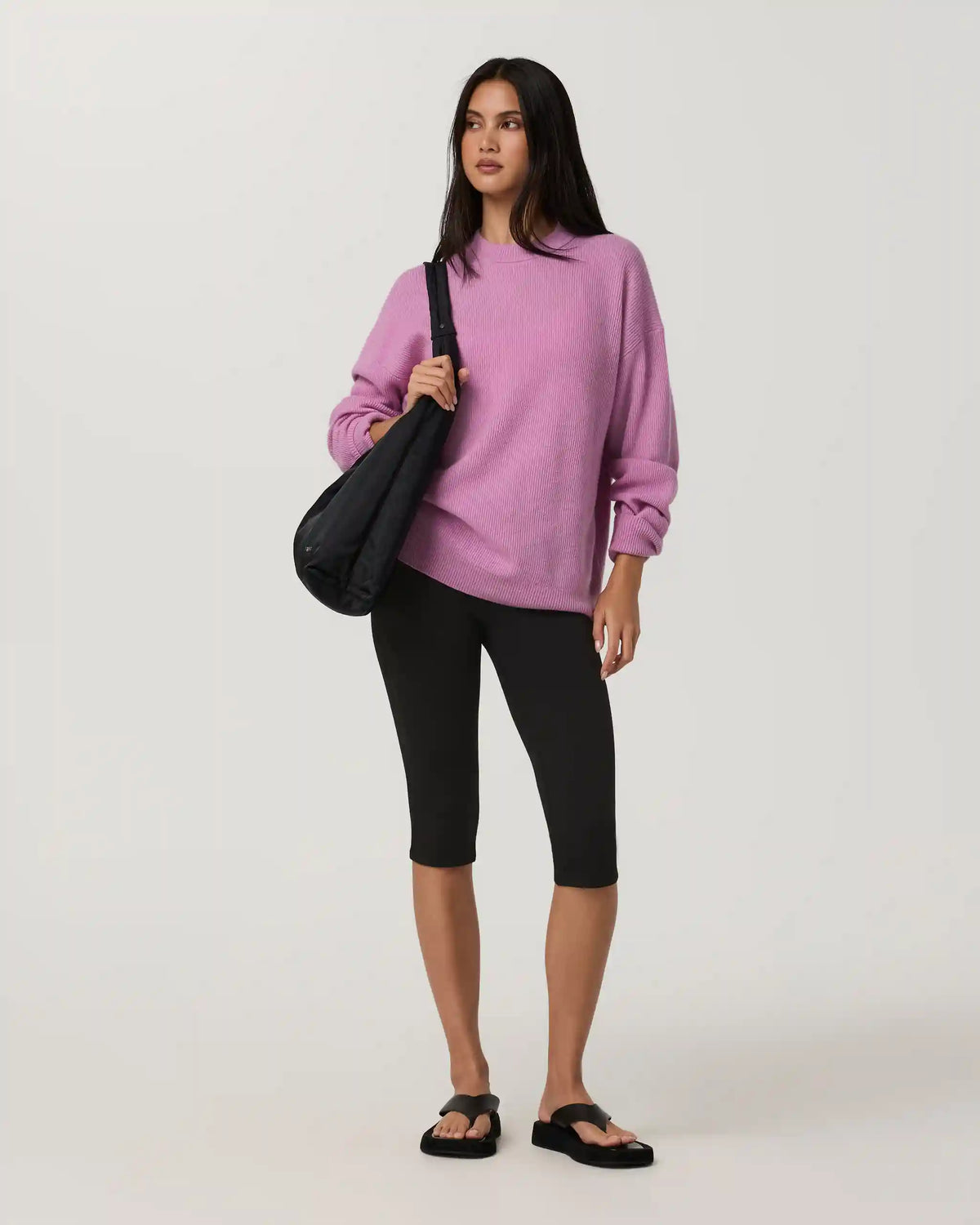 Émilie Cashmere Oversized Rib Crew