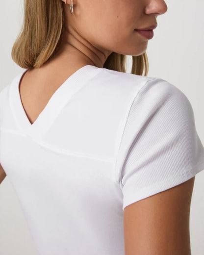 Short Sleeve Tuvalu Double V Neck