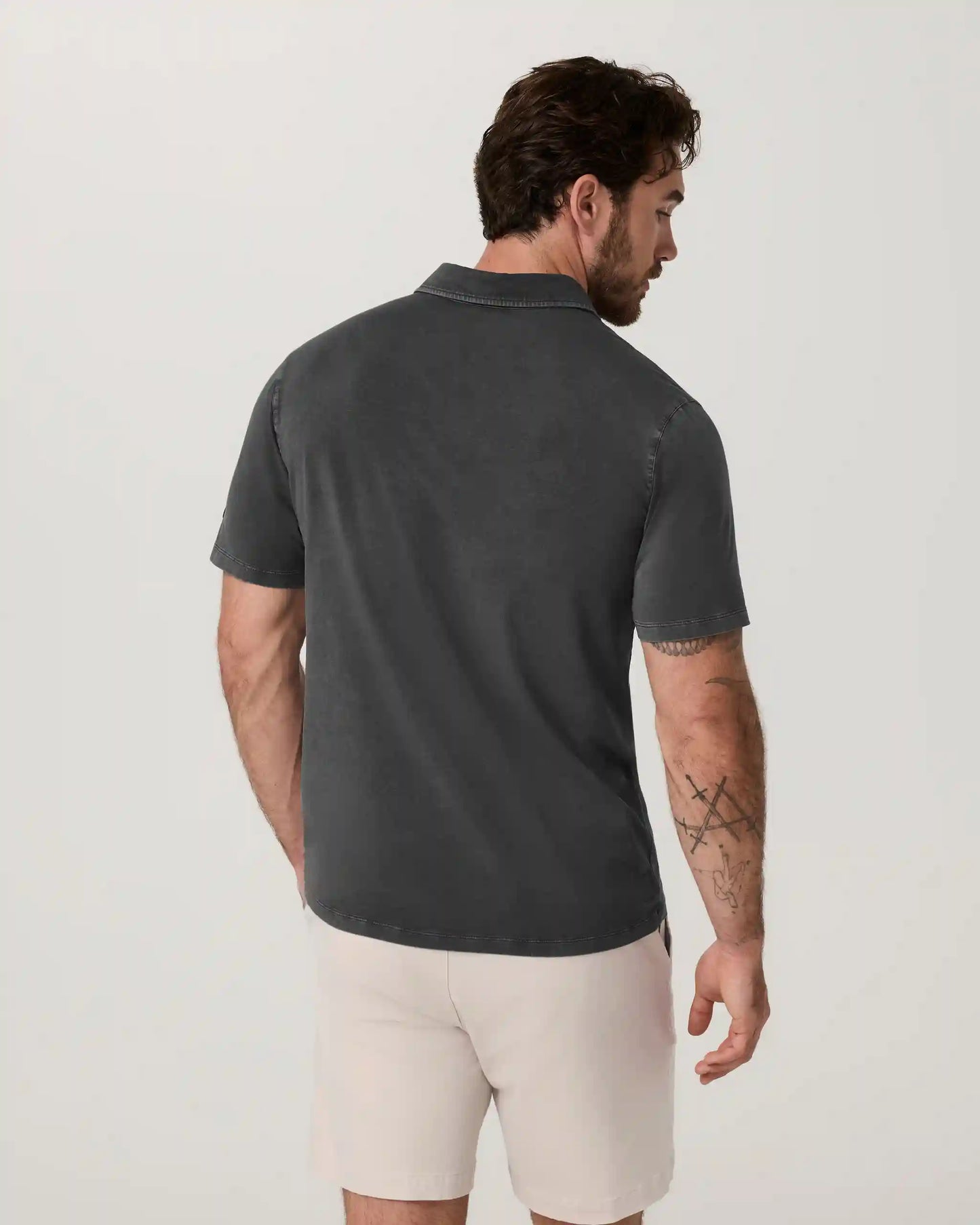 Short Sleeve Feather Polo
