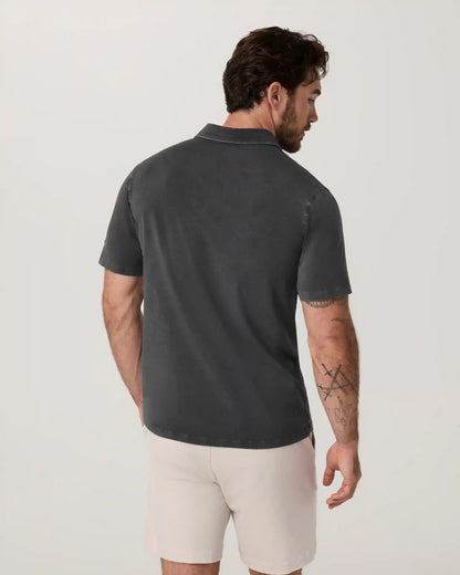 Short Sleeve Feather Polo