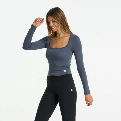 Long-Sleeve Sunrise Square Neck
