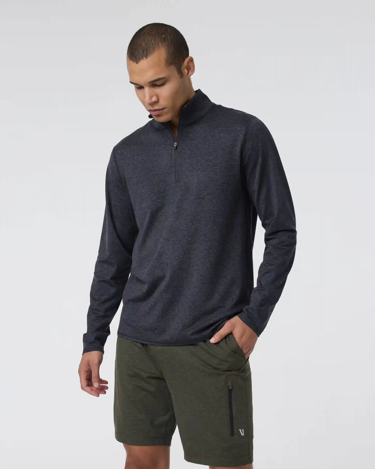 Ponto Half Zip Mock Neck