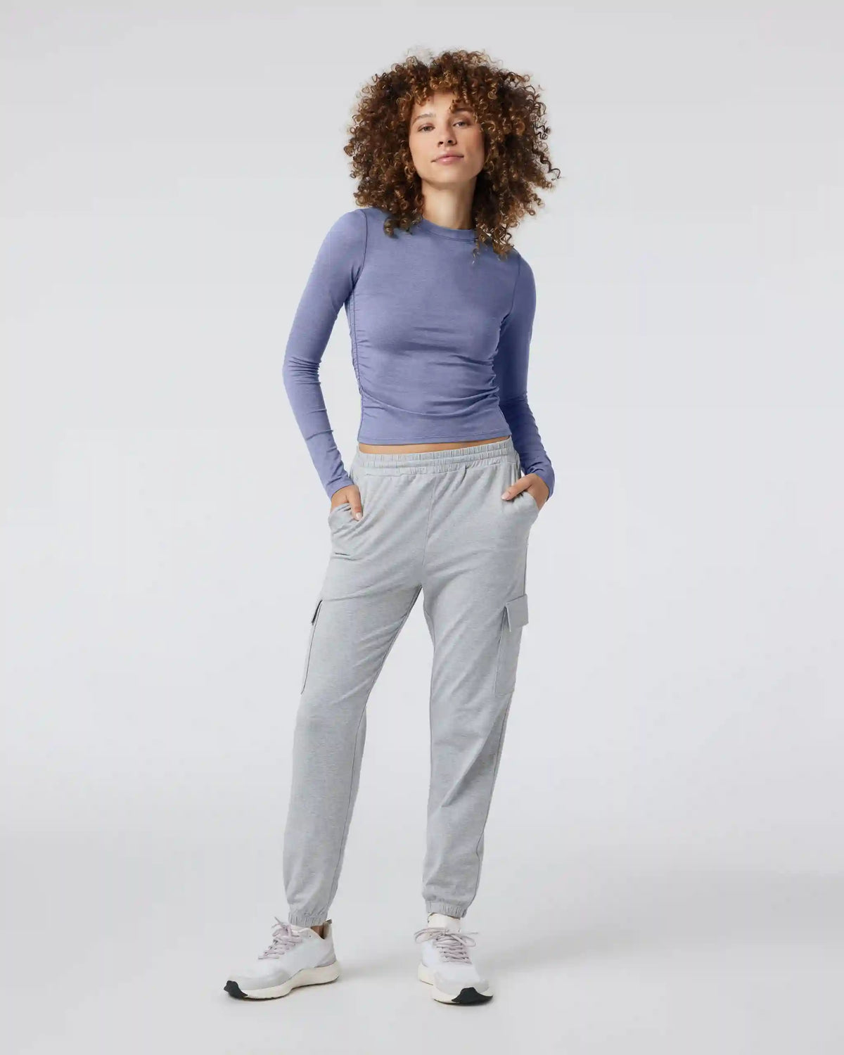 Long Sleeve Halo Ruched Tee