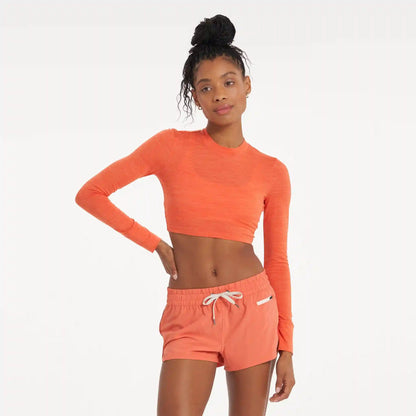 Long-Sleeve Lux Crop Tee