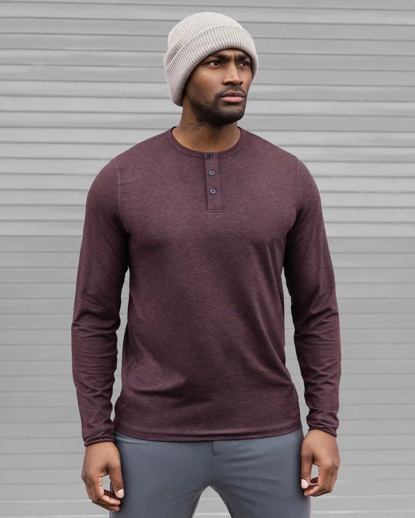 Long-Sleeve Ease Performance Henley