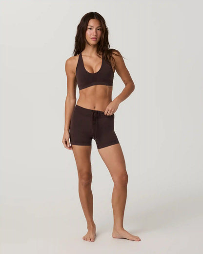 Pointelle Seamless V Neck Bra