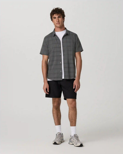 Short Sleeve Plaid Button Down Shirt
