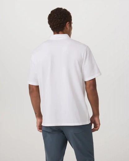 Short Sleeve Knit Oxford Camp Collar Button Down