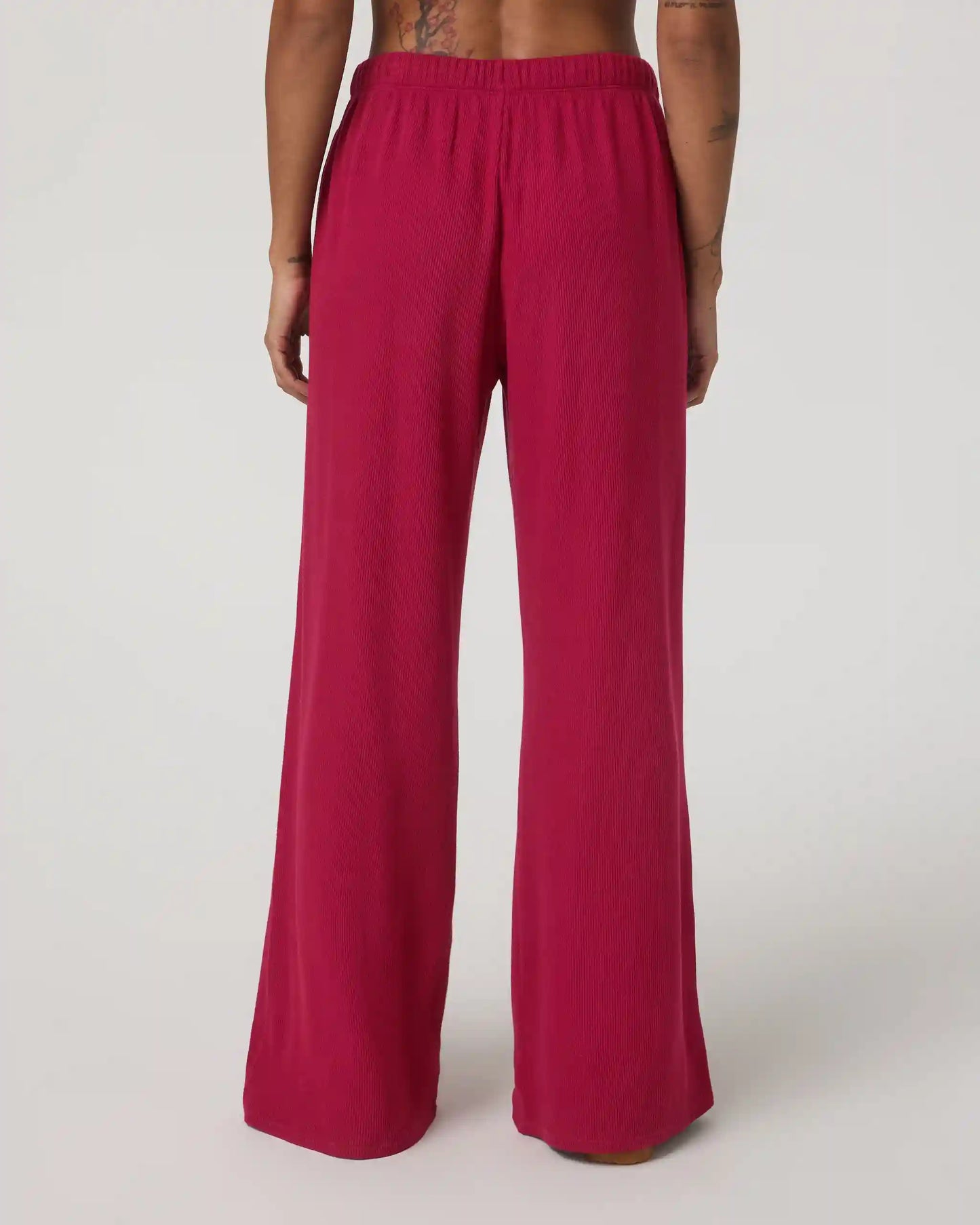 Waffle Wideleg Pant