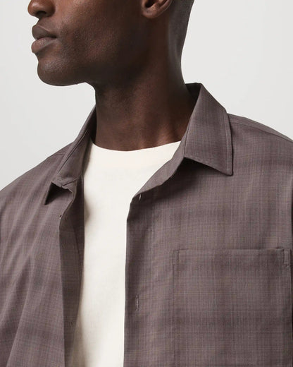 Short Sleeve Plaid Button Down Shirt