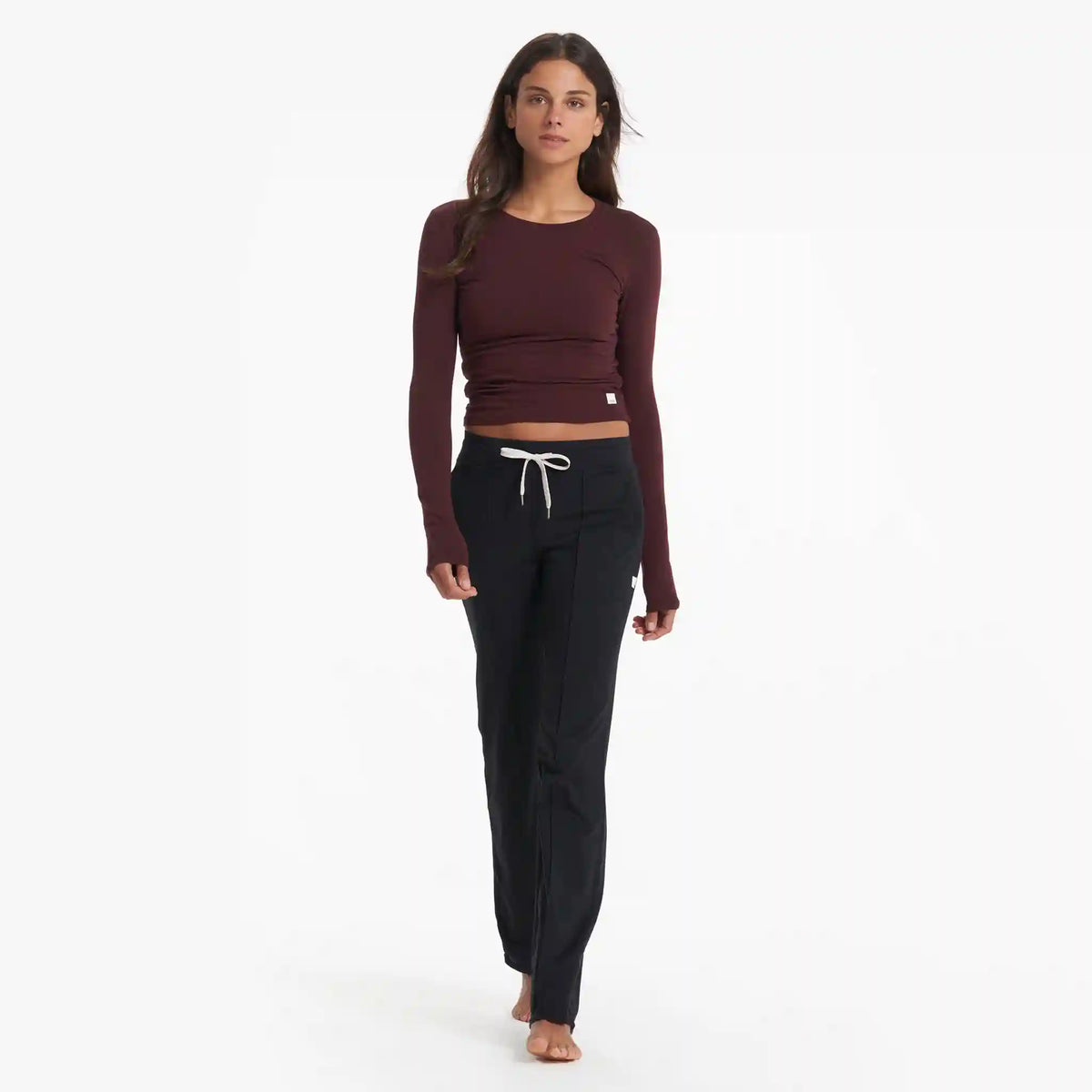 Long-Sleeve Coast Crop Crew