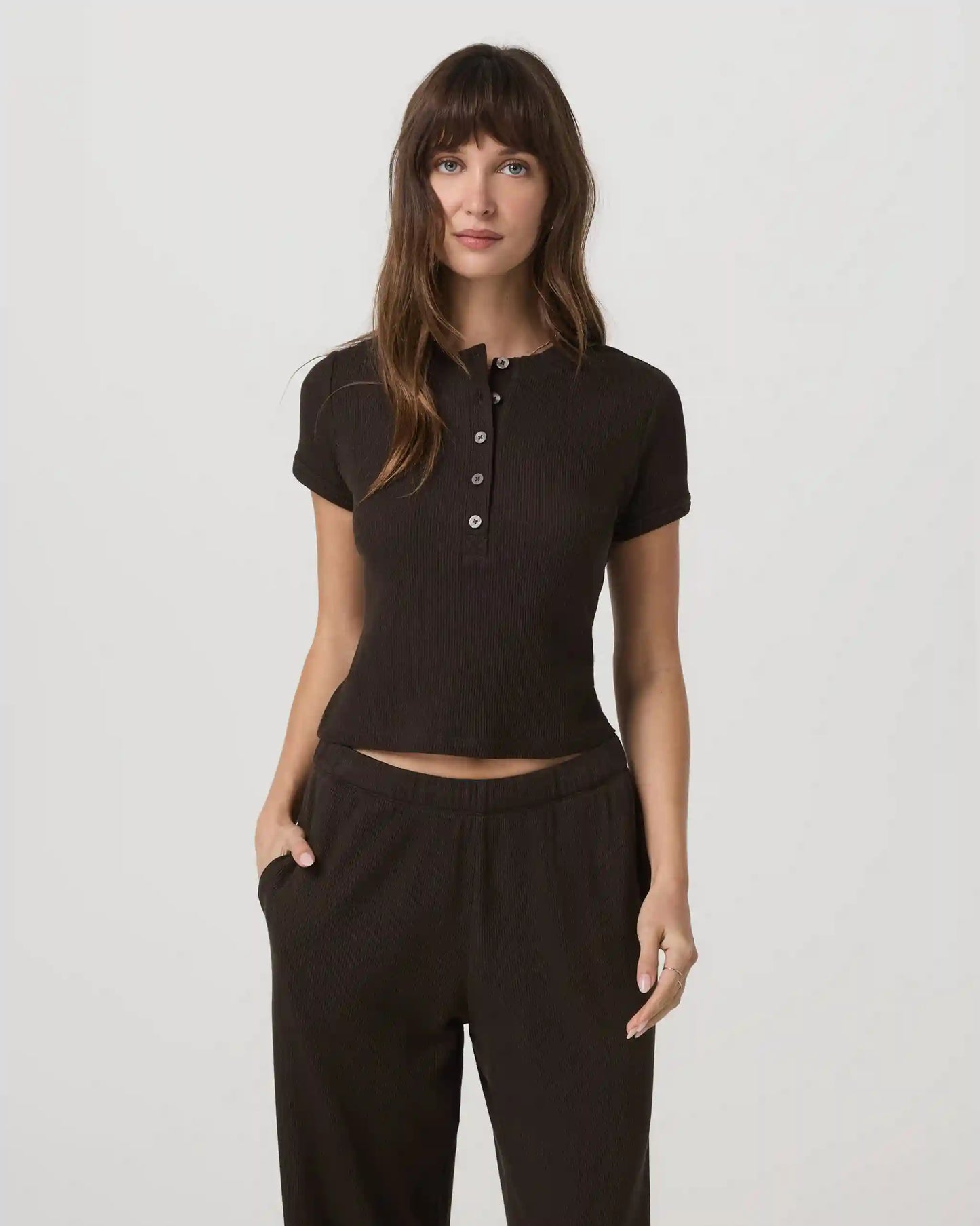 Short Sleeve Waffle Baby Tee
