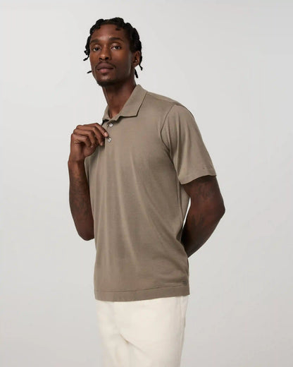 Short Sleeve Merino Wool Sweater Polo